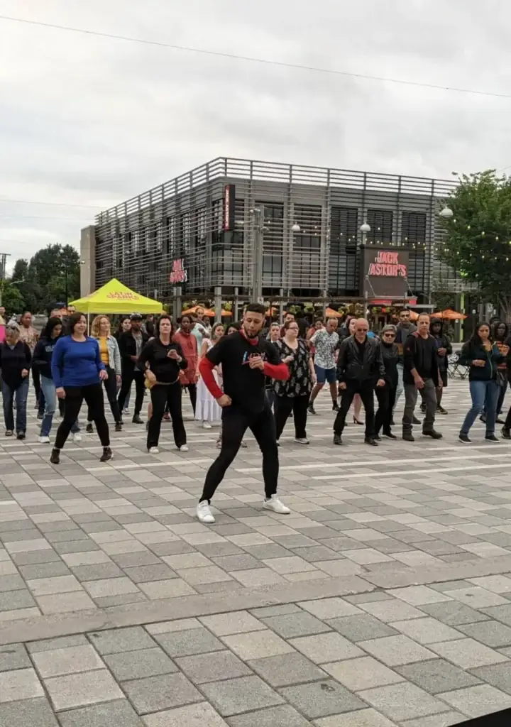 Dancers gathered for an outdoor social in Ottawa